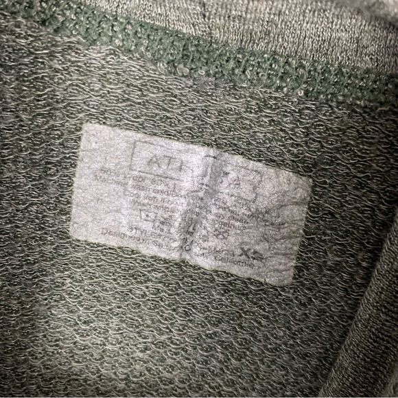 Athleta Devotion Wool Grey Long Sleeve Turtleneck Running Shirt Mesh Striped XS - Picture 4 of 6